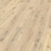 Detail view of Traditional Oak laminate plank highlighting knots, grain variation, and the natural-textured Omnipore finish.