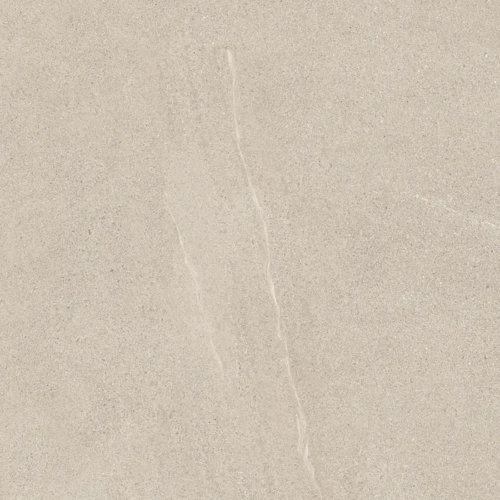 Close-up of Homeful Essentials Ivory Matt tile showing its fine texture and warm ivory colouring.