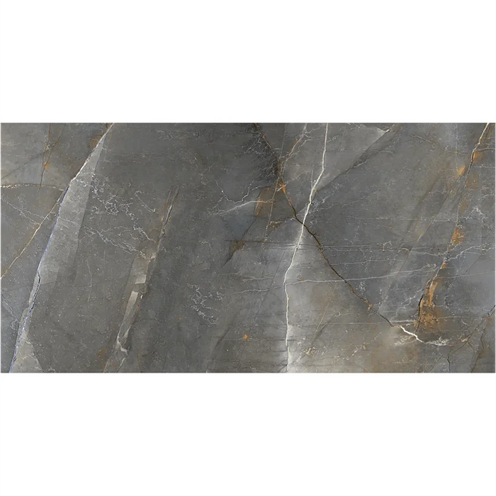 Close-up of Marble Green tile showing polished finish, natural stone veining, and detailed texture.