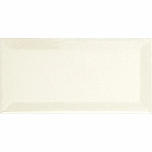 Close-up of the Metro Marfil tile, showing its creamy ivory shade and polished surface.