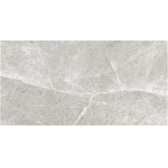 Detailed close-up showing the smooth polished surface and delicate stone-like veining of the Homeful Essentials Pearl tile.