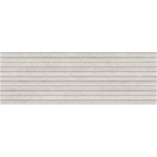 Close-up of Homeful Essentials RLV Taupe wall tile showing its textured taupe surface.