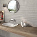 Modern bathroom featuring Homeful Essentials RLV Taupe wall tiles with a subtle textured finish.