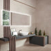 Bathroom with Inari Crema matt wall tiles, adding warmth and a refined finish.