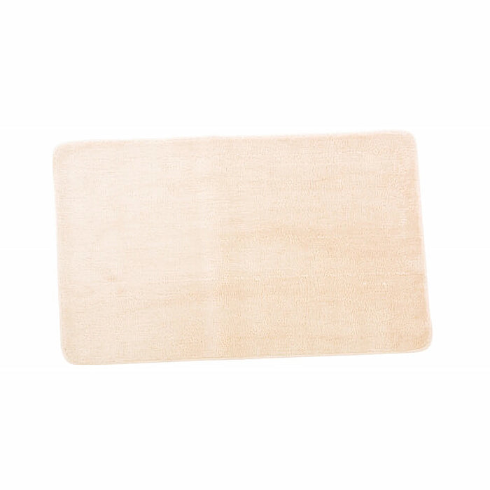 Ivory bath mat measuring 45 x 75 cm in a simple rectangular design