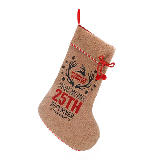 Jute 'Special Delivery' Christmas Stocking