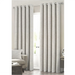 Kendal Flax eyelet curtains with blackout lining in a natural textured fabric