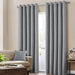 Kendal Marine blackout eyelet curtains with a soft weave and rich ocean blue tone