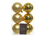 Light Gold 8cm Baubles pack of 6