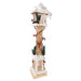 Light Wood Effect Snowy Lamp Post Battery Operated