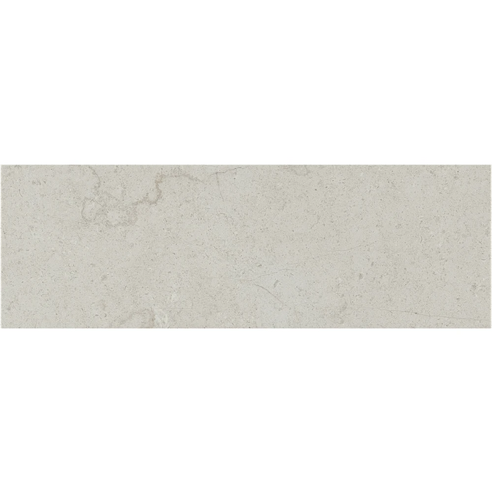 Close-up of Limestone Grey wall tile, highlighting its natural stone-inspired grey shading.