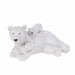Close-up of Lying Down Polar Bear With Two Cubs Ornament showing detailed textures of polar bear and cubs.