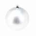 Close-up of matt silver bauble showing soft frosted texture.
