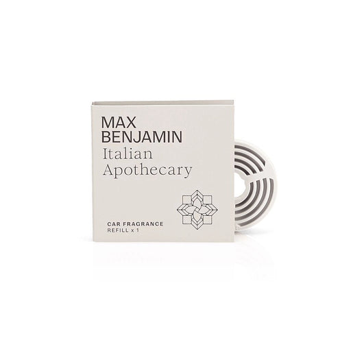 Max Benjamin Italian Apothecary single car fragrance refill in packaging