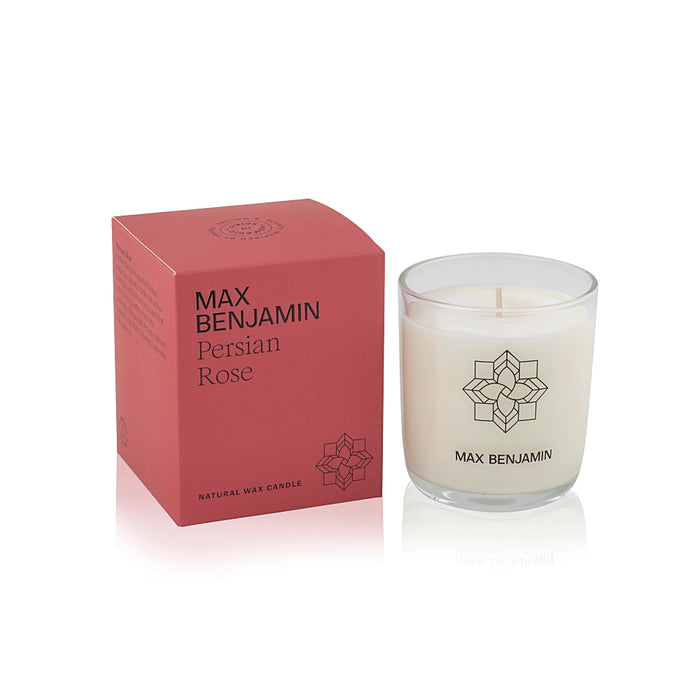 Max Benjamin Persian Rose 210 g natural wax candle with lid in luxury packaging