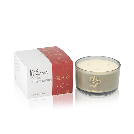 Max Benjamin White Pomegranate 3 Wick Candle