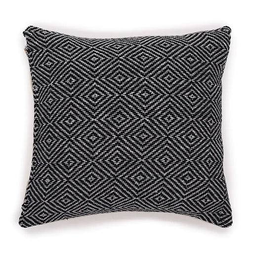 Maze Black Cotton Cushion