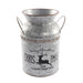 Metal Christmas milk churner planter with reindeer print