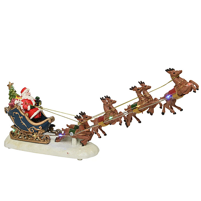 Micro-LED Santas Sleigh & Reindeers