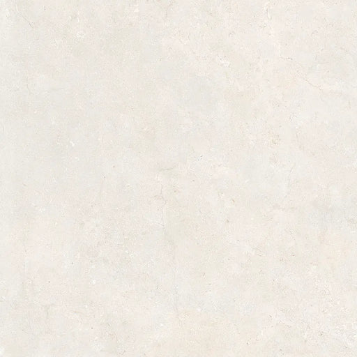 Close-up of Montpellier Blanco tile showing its smooth matt finish and pure white tone.