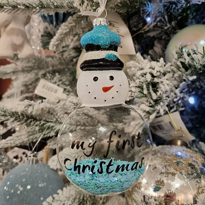 My 1st Christmas Snowman Hanging Decoration