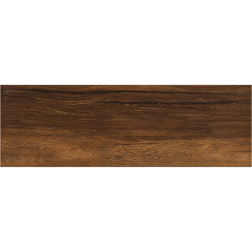 Close-up of Nobile Siena porcelain tile showing warm wood tones and lifelike grain detailing.