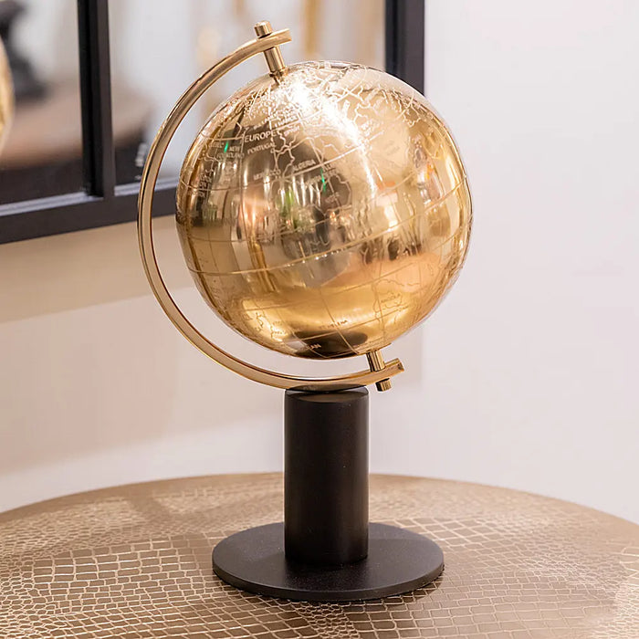 Old World Globe Antique Brass