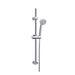 Chrome one function shower riser rail set with adjustable sliding bar, handheld shower head and 1.5 m stainless steel hose