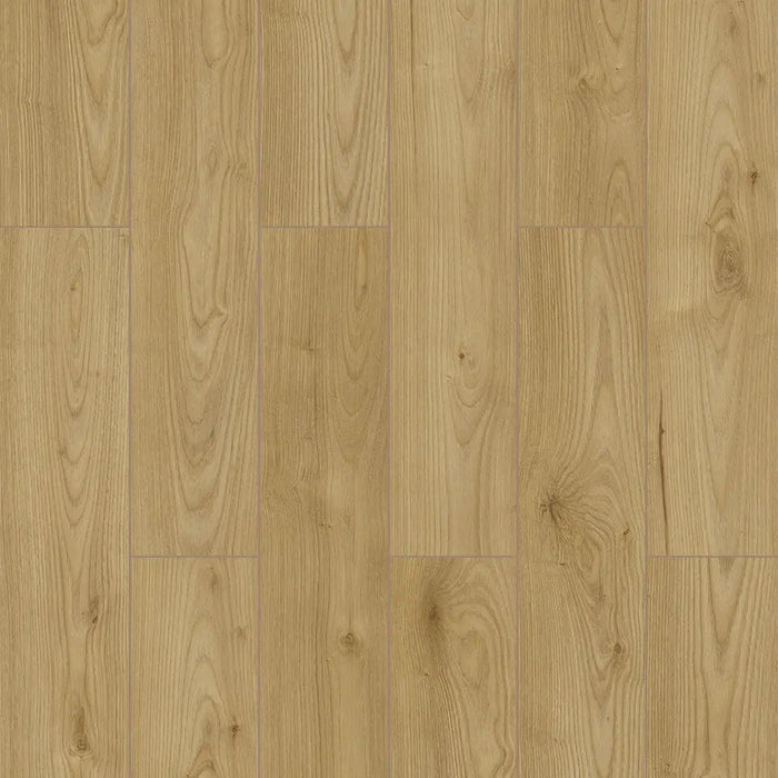 Close-up of Orion Glow's surface showing detailed oak grain texture and bevelled edges on a 12mm narrow plank.