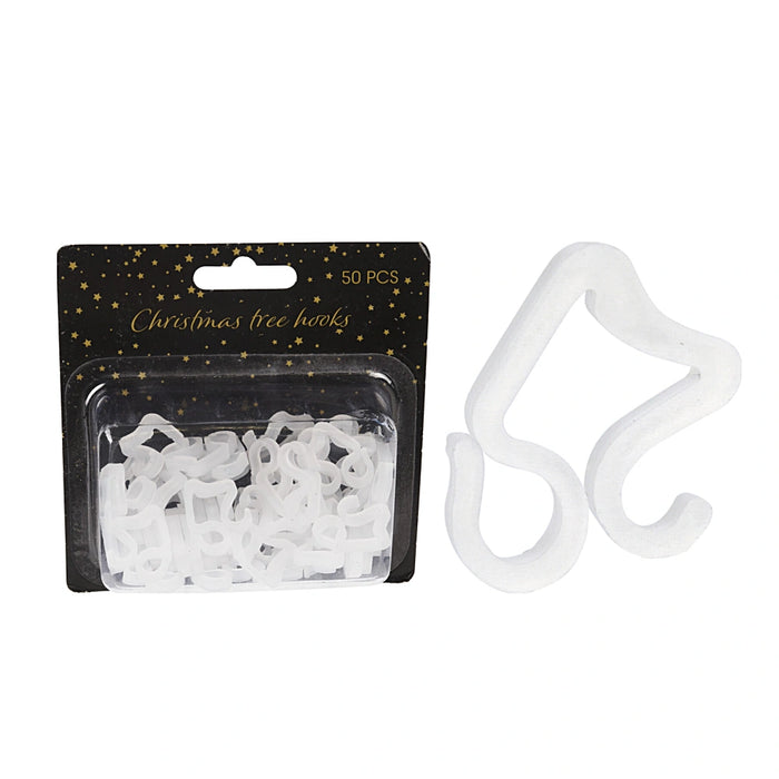 Close-up of Outdoor Gutter Christmas Light Hook showing sturdy plastic hook and light attachment.