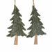 Pair of Brown Trunk Xmas Tree Hanging Decorations