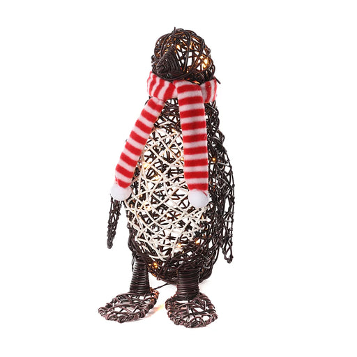 Brown & White Penguin with 60 LED's