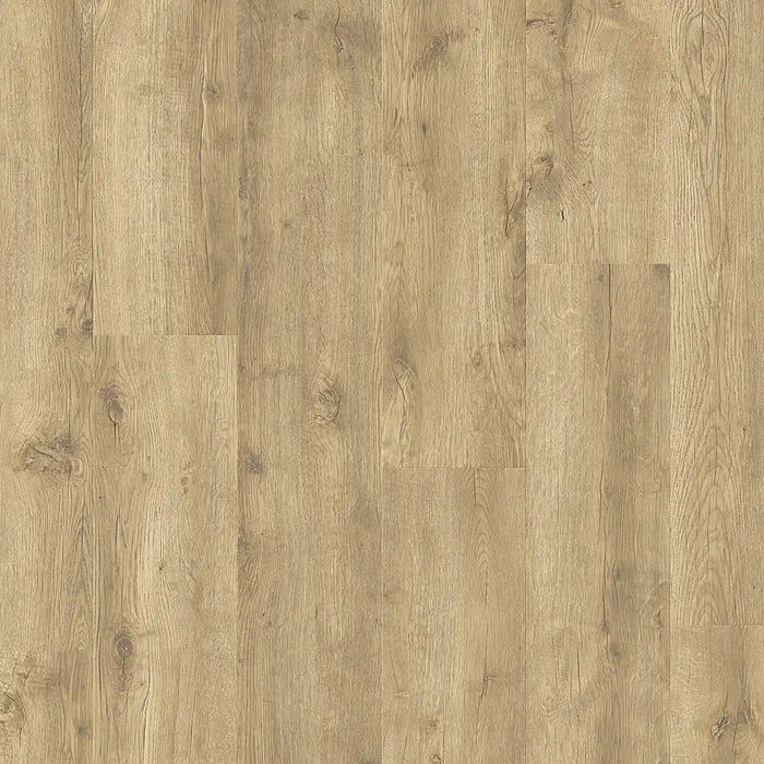 Close-up view showing the natural oak grain and soft beige hue of Pergo Namsen Beige Century LVT.