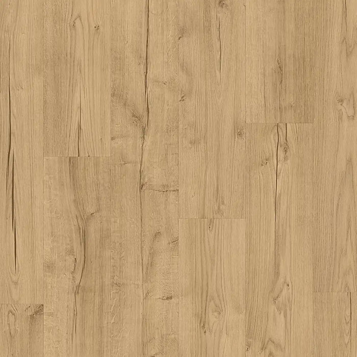 Detailed shot of Pergo Namsen Smoked Cabin LVT showing rich brown and greyish undertones with natural grain.