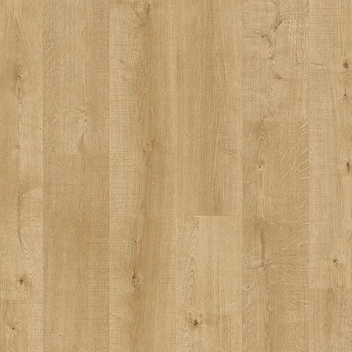 Close-up: Detailed view of Pergo Namsen Soft Ardeche LVT showing its fine wood grain texture and subtle, neutral oak finish.