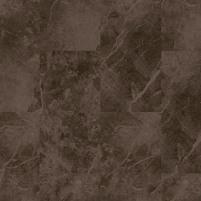 Close-up of Dark Marble LVT surface, highlighting natural marble-inspired veining.