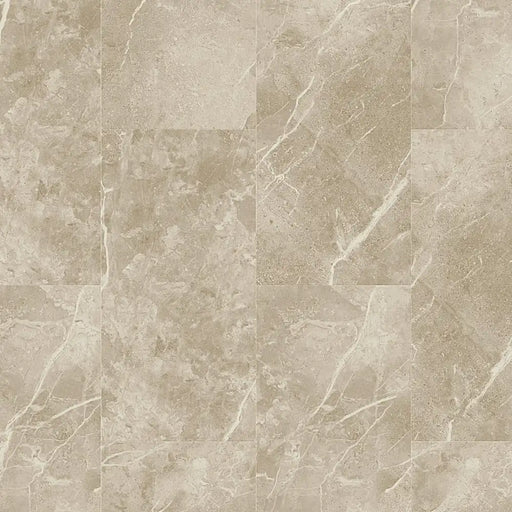 Detailed view of Grey Marble LVT tile surface with marble-like veining.