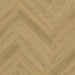 Detail of Beige Norwegian herringbone LVT plank with soft beige tones and fine grain.