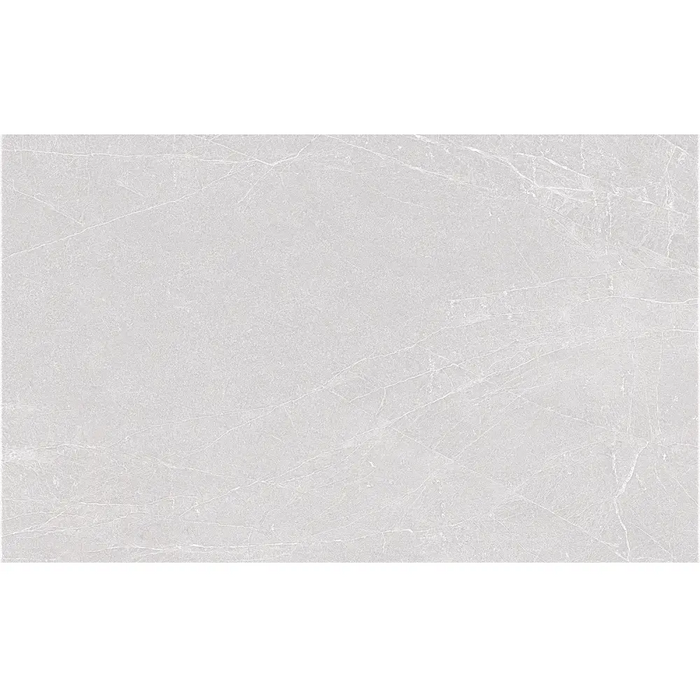 Close-up of Persa Gris 33.3x55 wall tile showing its soft grey shade and smooth finish.