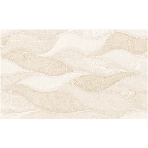 Close-up of RLV Persa Marfil 33.3x55 wall tile highlighting its soft marfil colour and delicate textured relief.