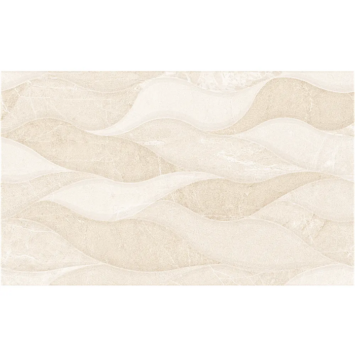 Close-up of RLV Persa Marfil 33.3x55 wall tile highlighting its soft marfil colour and delicate textured relief.