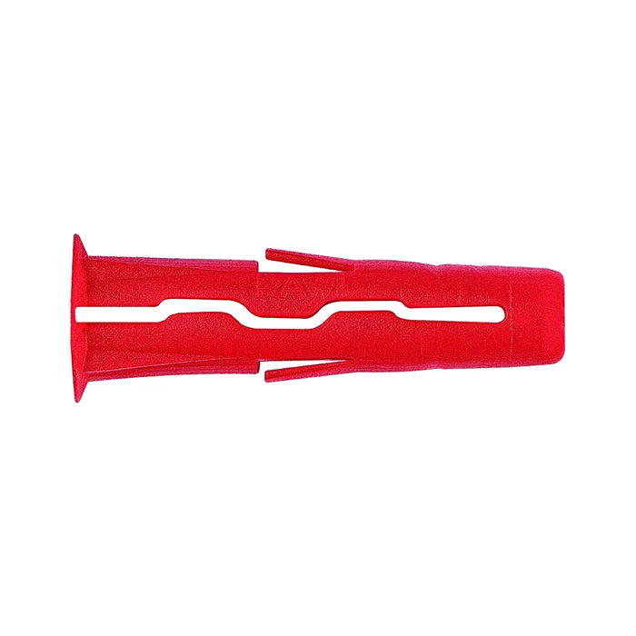 Rawlplug UNO universal plug clips red 6mm pack of 48 for fixing in solid and hollow substrates