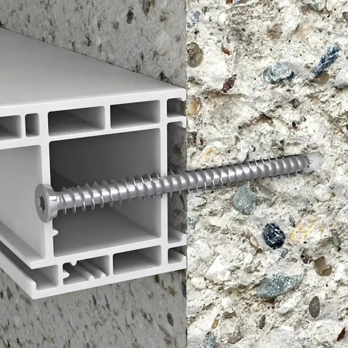 Rawlplug WHO concrete screws 7.5 x 72mm bag of 10 for window door and frame installation