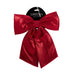 Close-up of Red Christmas Bow showing vibrant red fabric and neatly tied shape.