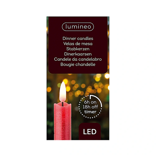 Red LED Wick Dinner Wax Candle