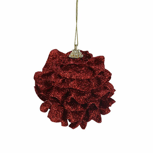 Red Pinecone Shape Xmas Bauble