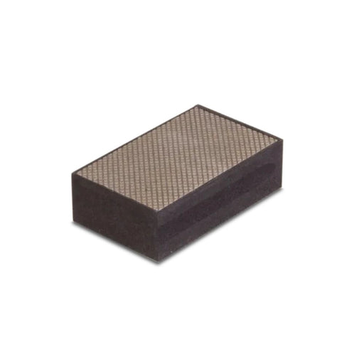 Diamond handpad for roughing and smoothing tile or stone edges, semi-flexible design for comfort, 120 grit.