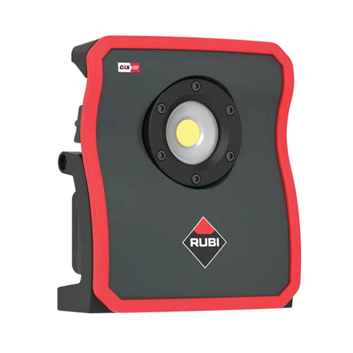 Rubi Lumeo Energy CAS cordless work light with stand and handle, battery charger and tripod not included