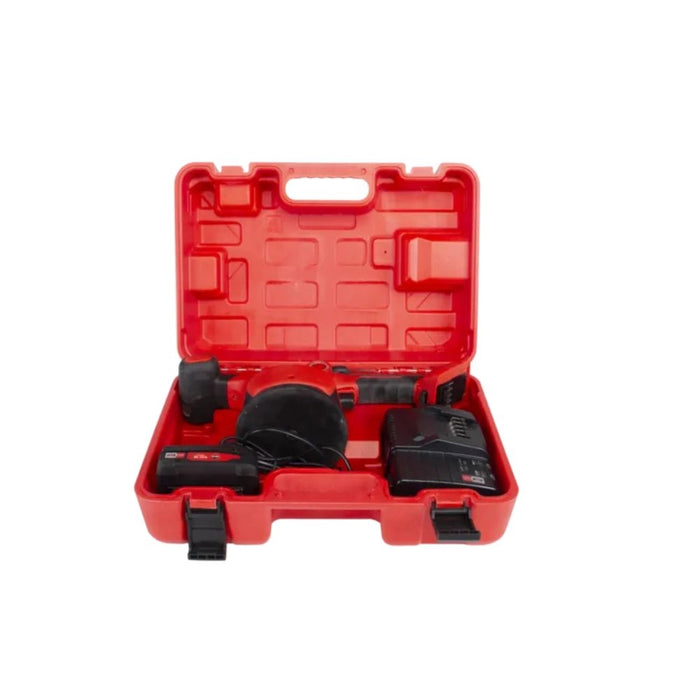 Rubi Quake Energy CAS Tile Vibrator with dual handle, suction cup, and LED light, ideal for eliminating air bubbles under tiles and precise tile adjustment.