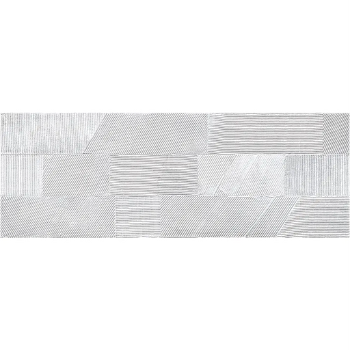 Detail of Rue De Paris Concept Blanco tile showing its textured natural white finish.